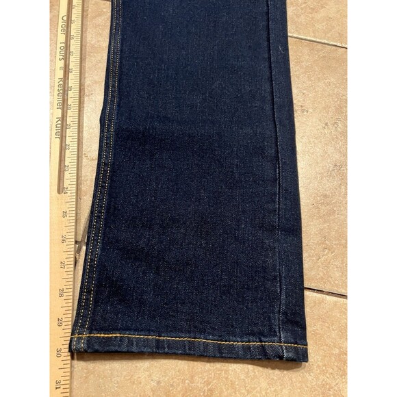 Levis Jeans Mens 36x30 505 Blue Dark Wash Blue Straight Leg Regular Fit STRETCH - Picture 5 of 9